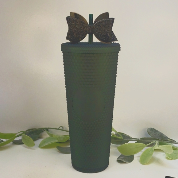 Starbucks Matte Dark Green Jelly Studded Tumbler